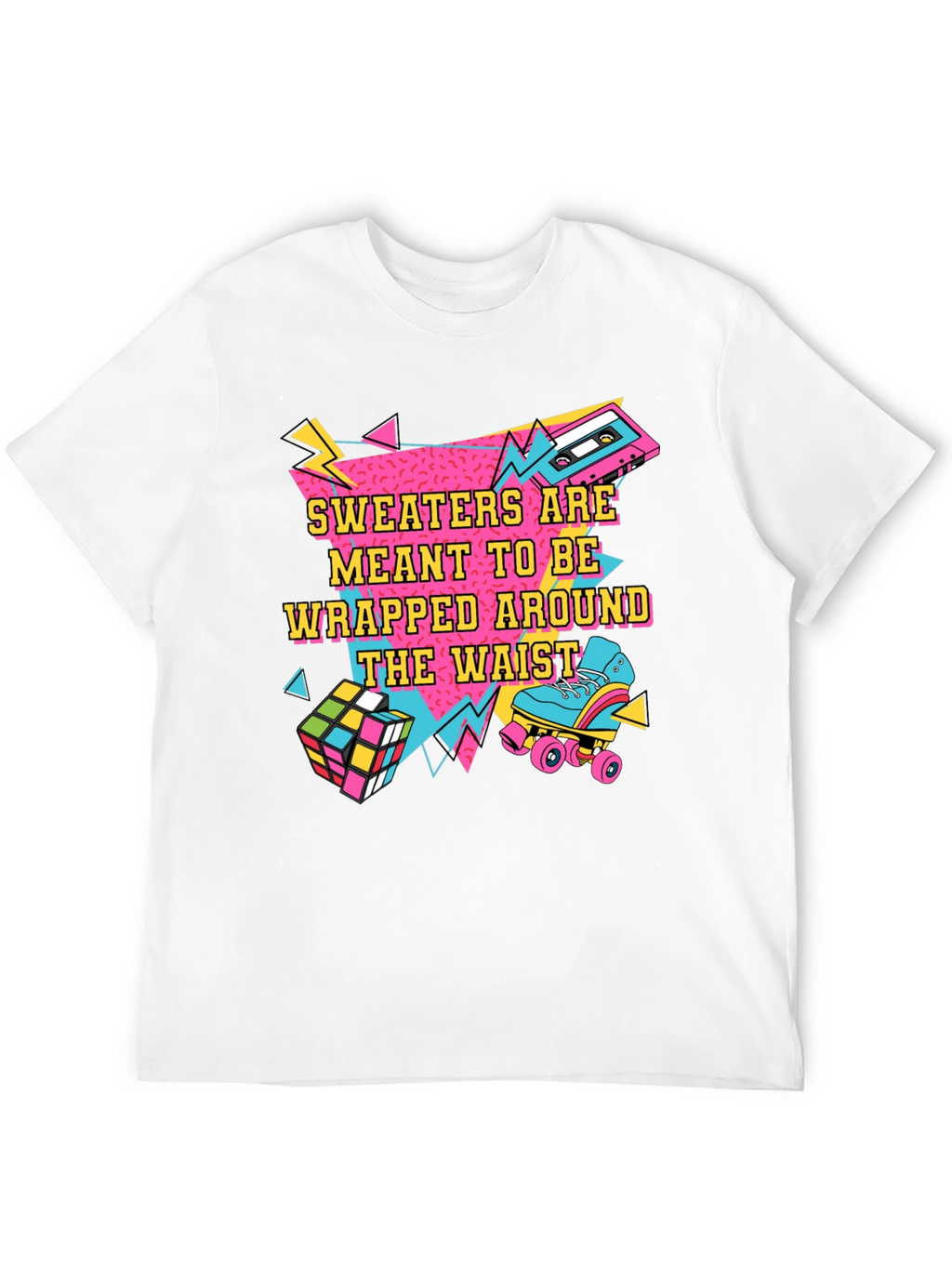 Retro 90s Sweaters Around Waist Graphic Tee