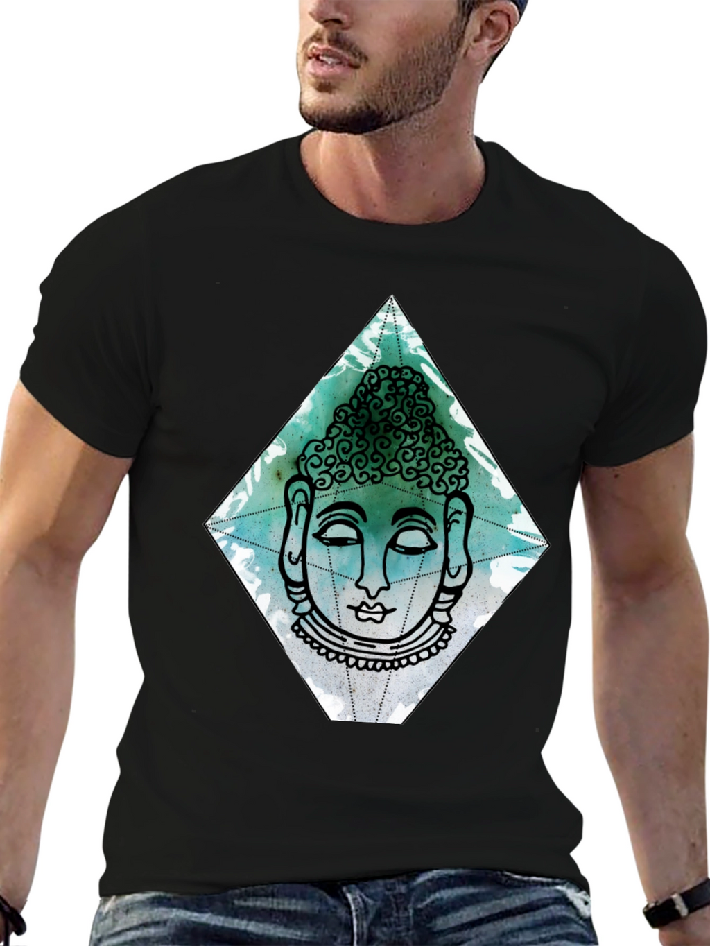 Buddha Graphic Tee - Mens Black T-Shirt
