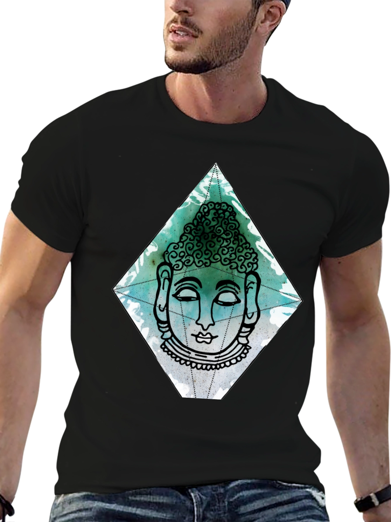 Buddha Graphic Tee - Mens Black T-Shirt