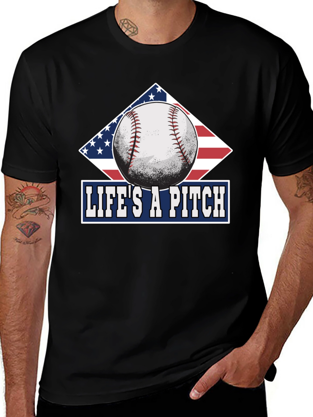 Lifes A Pitch Baseball T-Shirt