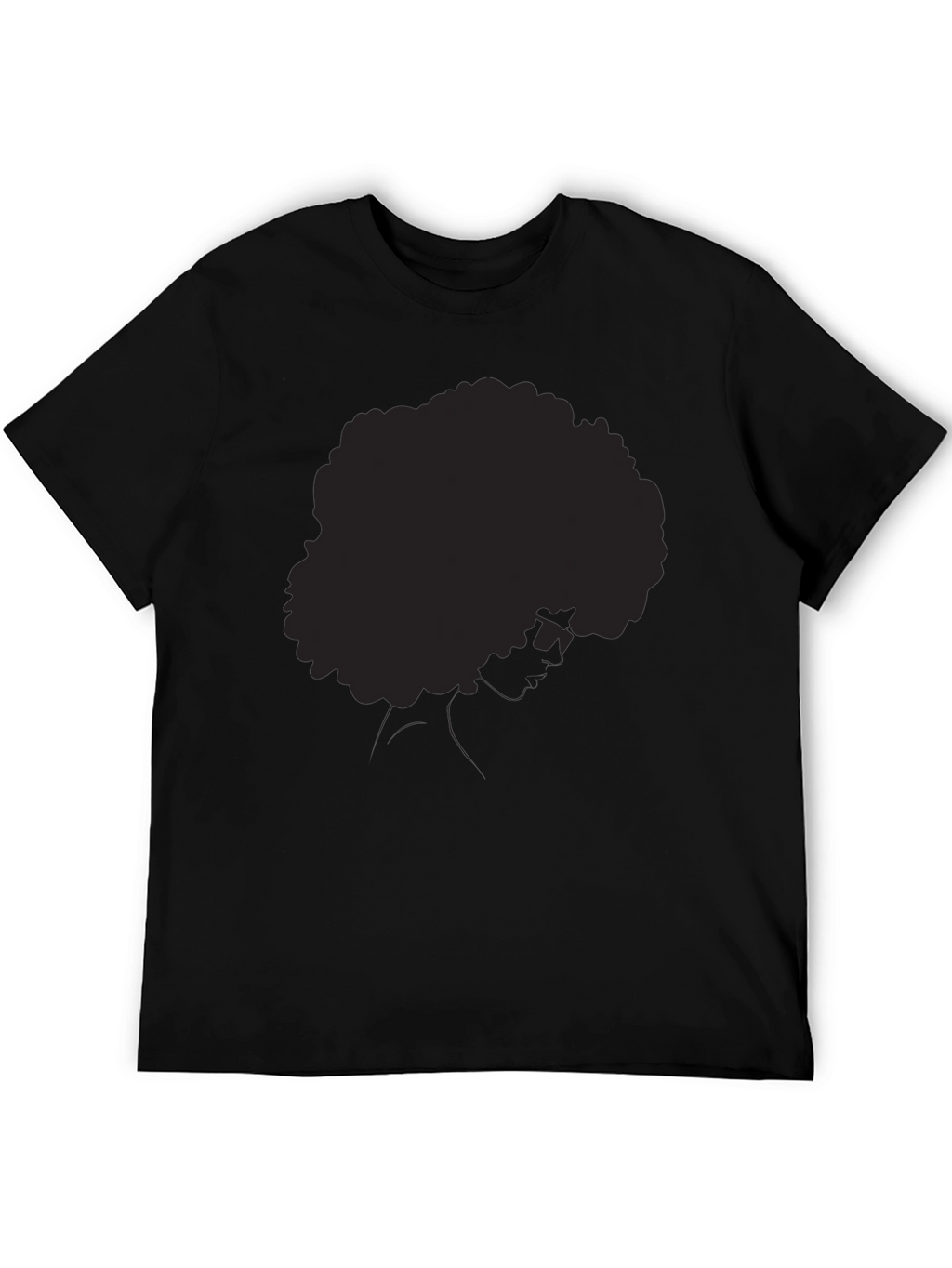 Black Afro Silhouette Graphic Tee - Modern Unisex T-Shirt