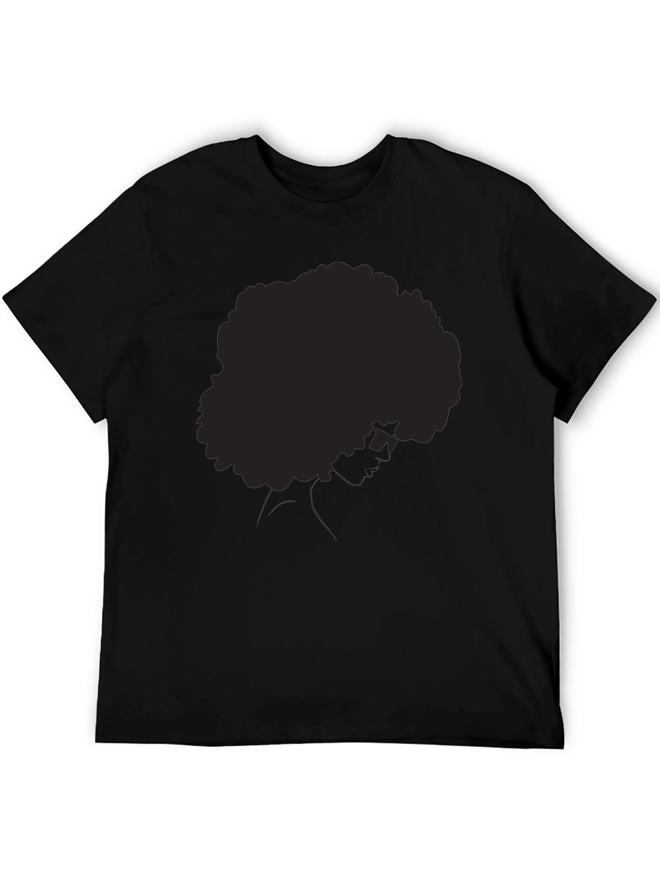 Black Afro Silhouette Graphic Tee - Modern Unisex T-Shirt