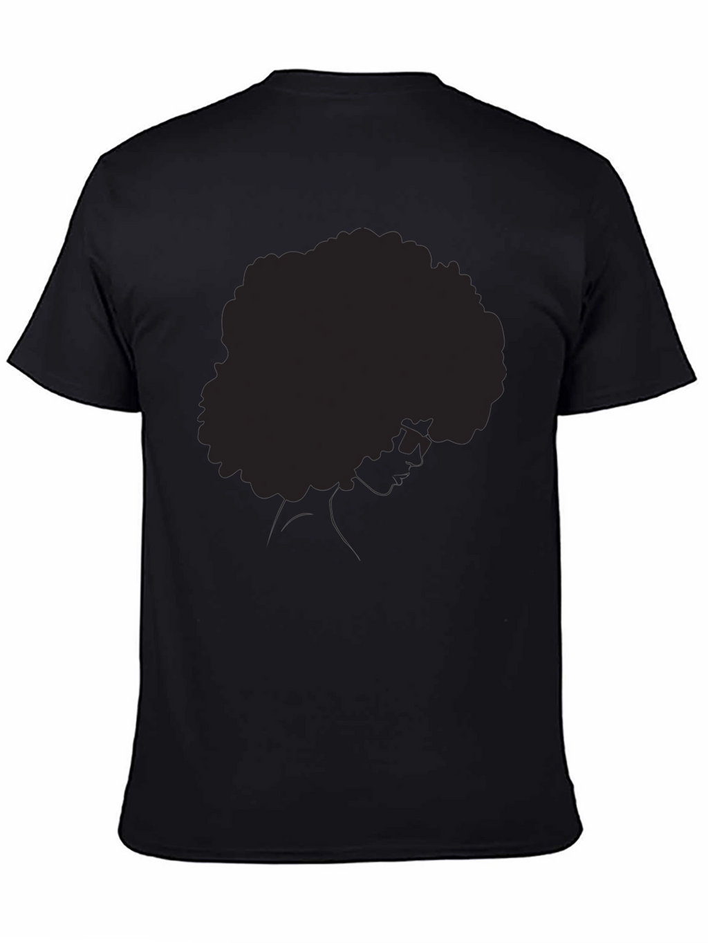 Black Afro Silhouette Graphic Tee - Modern Unisex T-Shirt