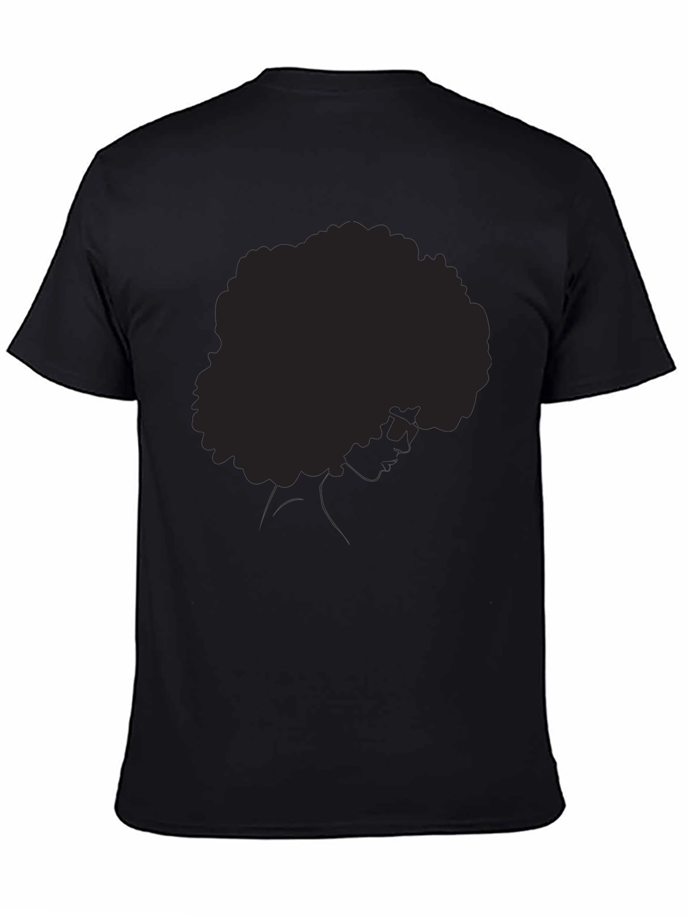 Black Afro Silhouette Graphic Tee - Modern Unisex T-Shirt