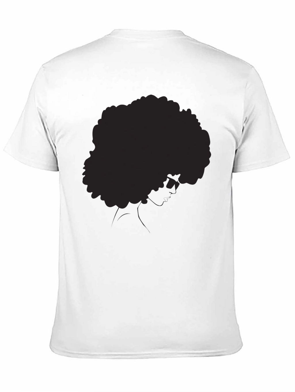 Black Afro Silhouette Graphic Tee - Modern Unisex T-Shirt