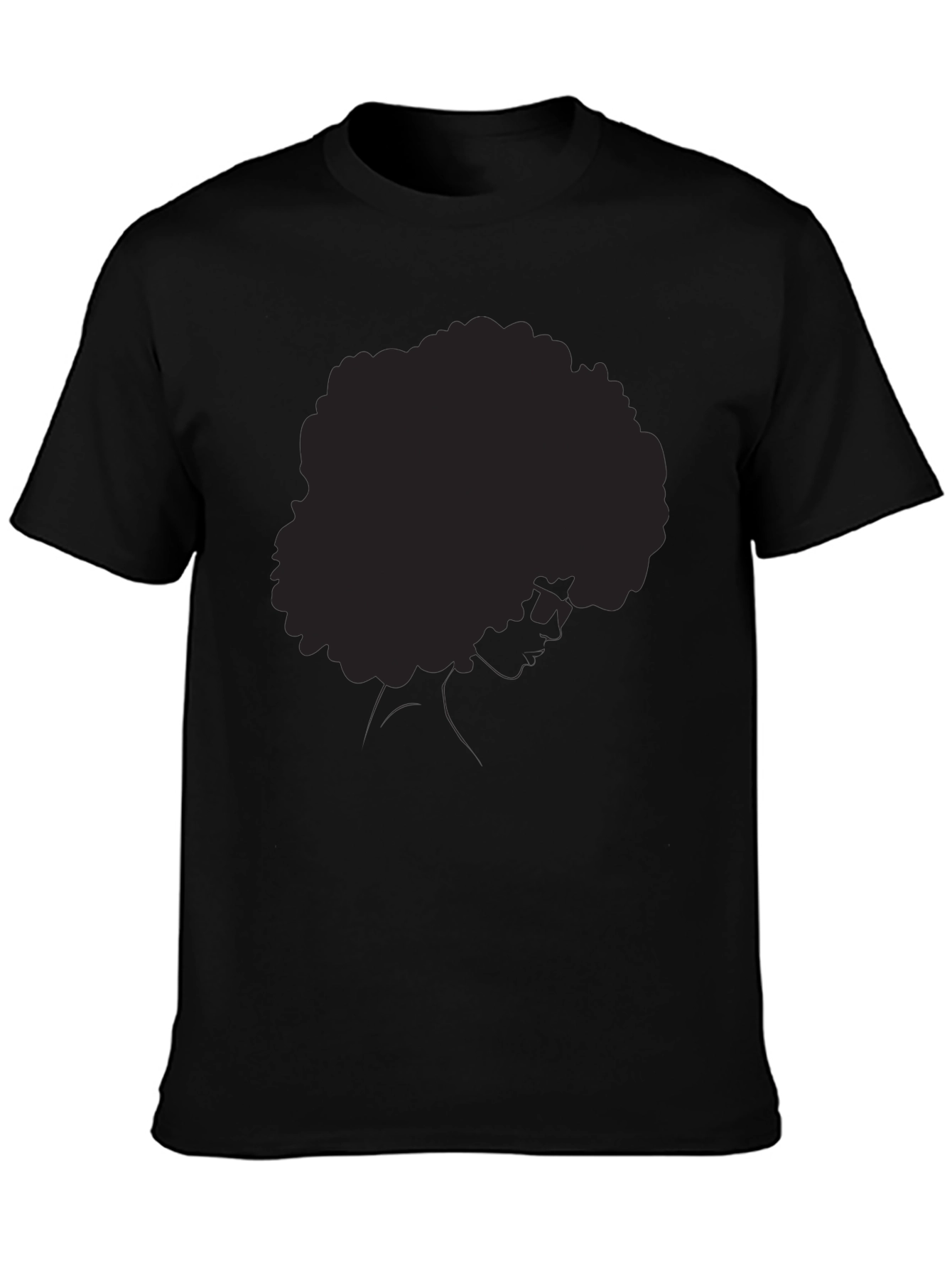 Black Afro Silhouette Graphic Tee - Modern Unisex T-Shirt