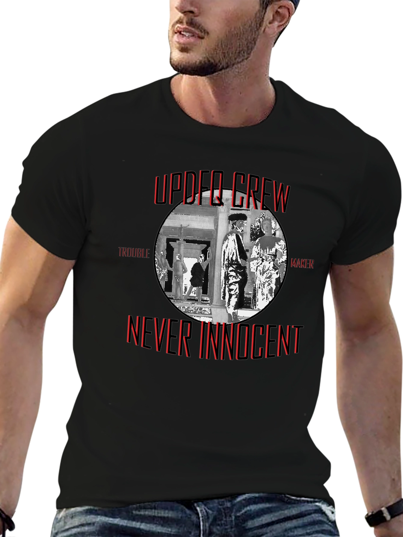 Upper Crew Never Innocent Black T-Shirt