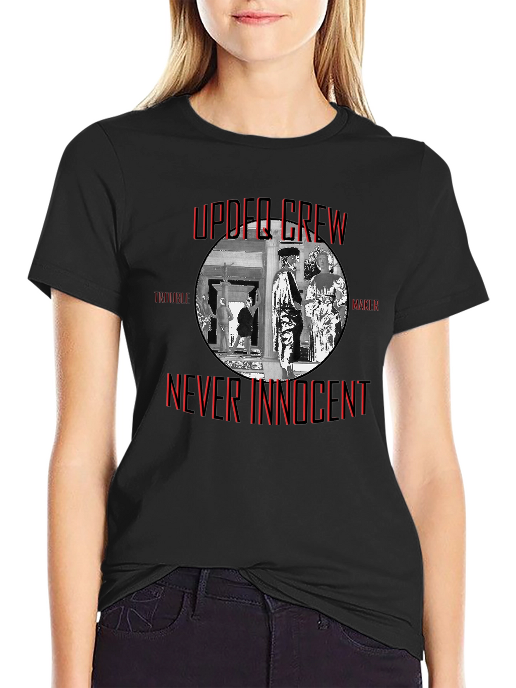 Upper Crew Never Innocent Black T-Shirt