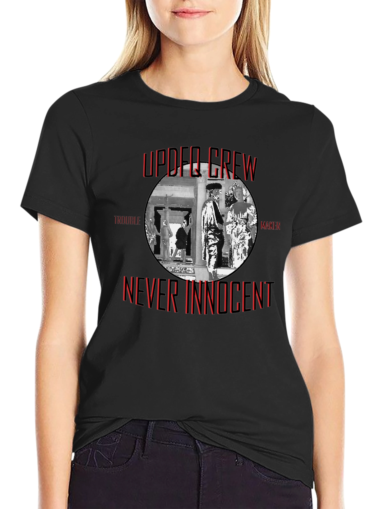 Upper Crew Never Innocent Black T-Shirt