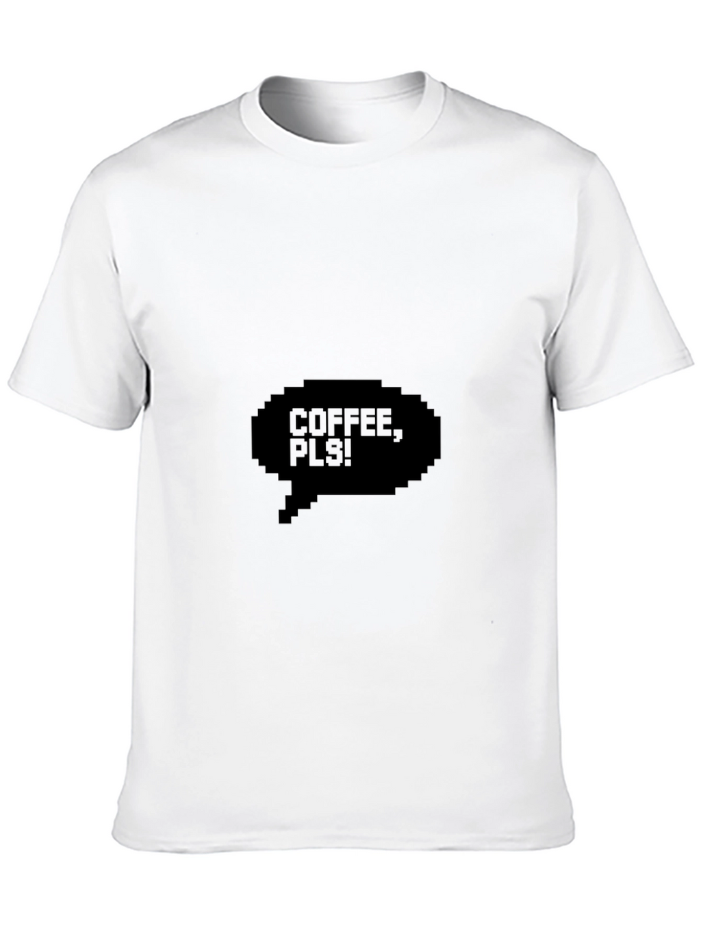 Coffee Pls! Pixel Black Graphic Tee