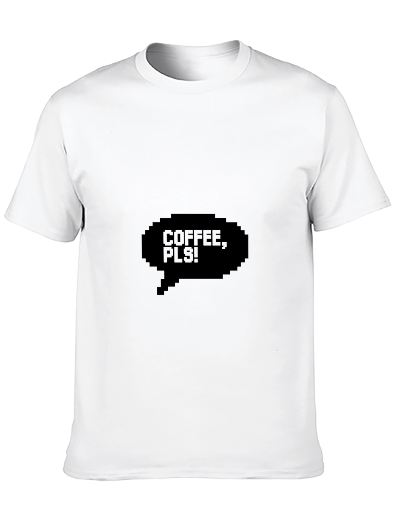 Coffee Pls! Pixel Black Graphic Tee