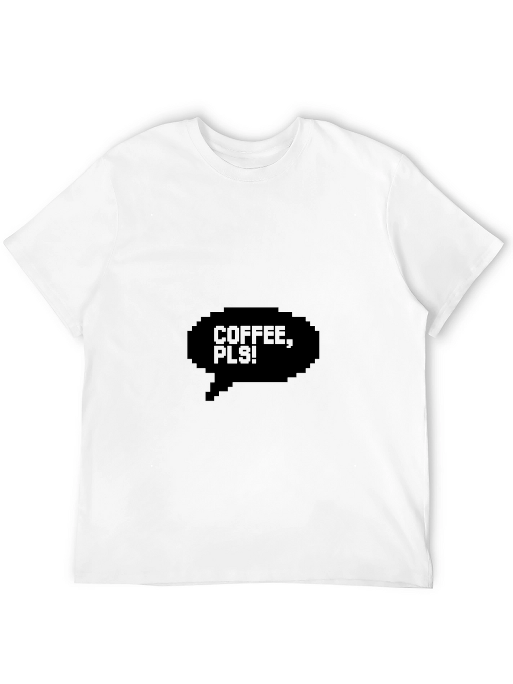 Coffee Pls! Pixel Black Graphic Tee