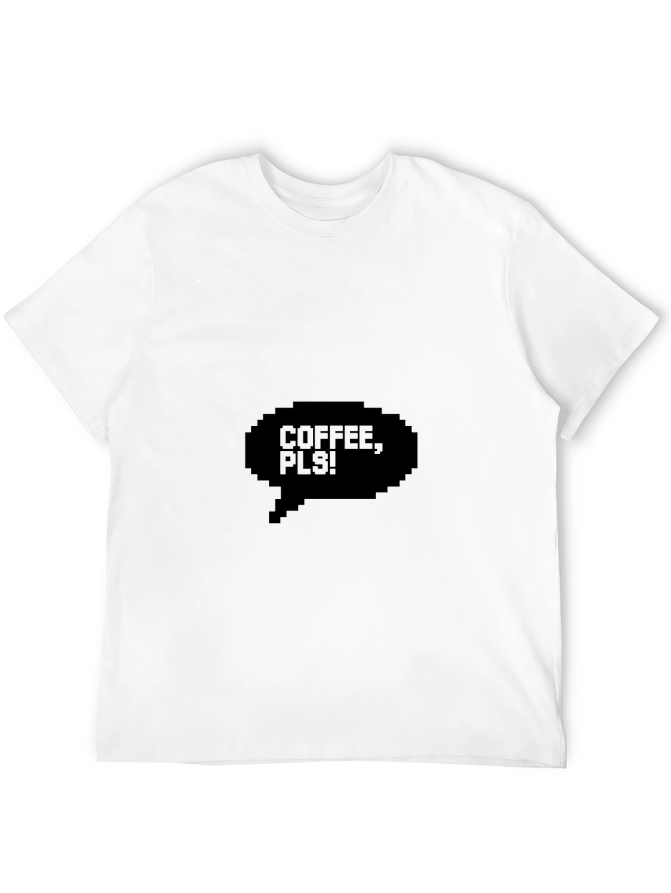 Coffee Pls! Pixel Black Graphic Tee