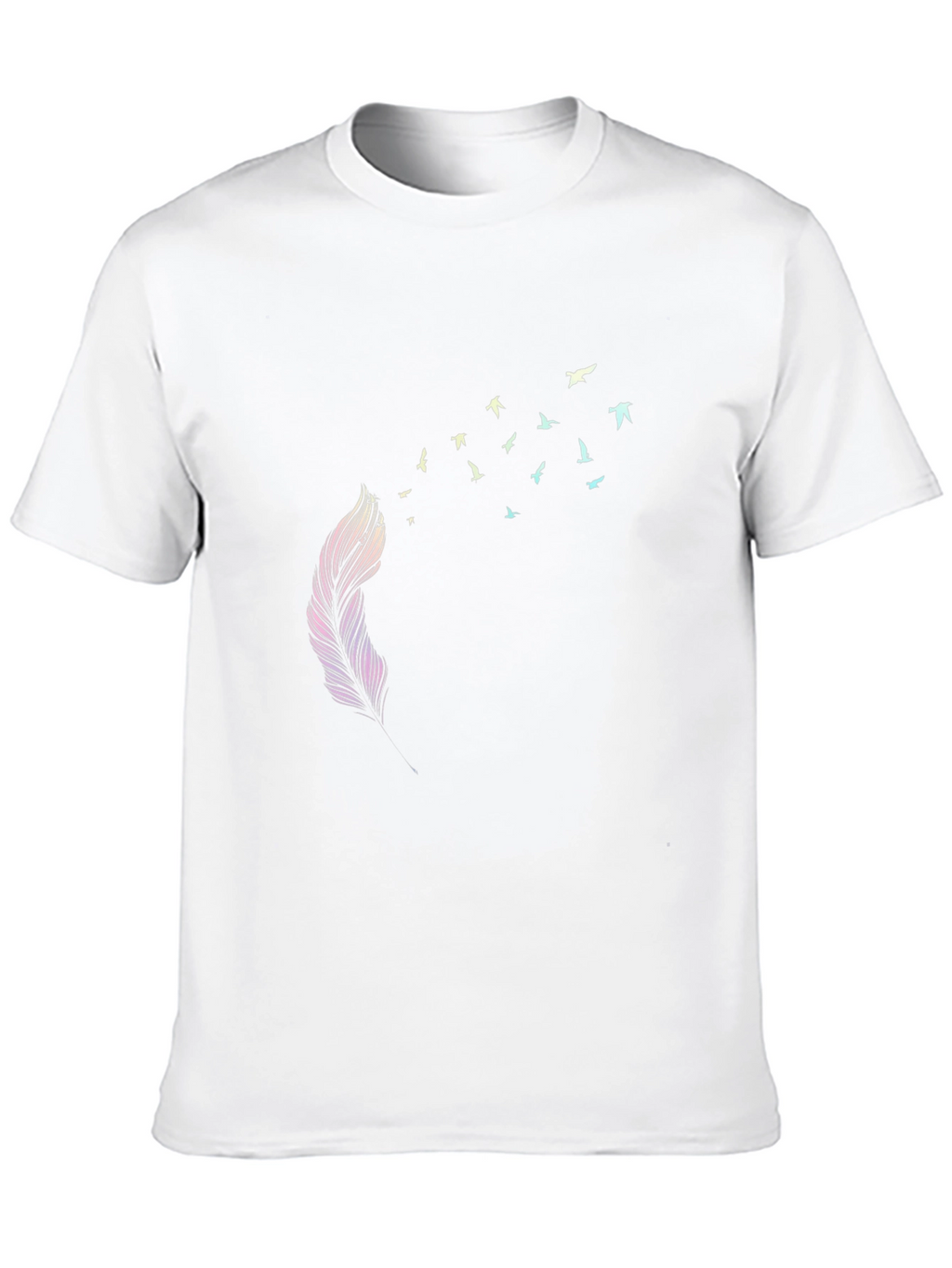 Feather to Birds Graphic Black T-Shirt