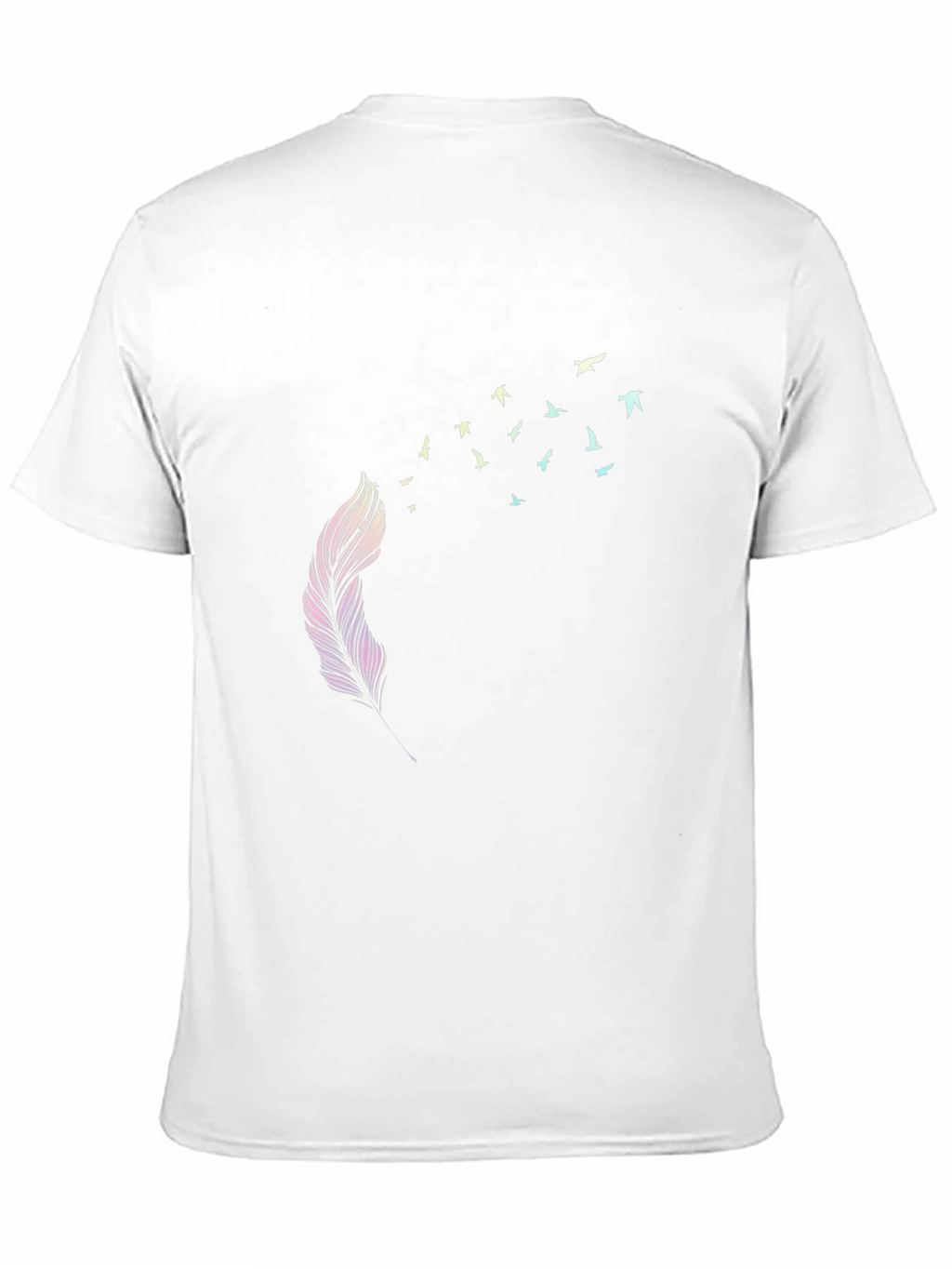 Feather to Birds Graphic Black T-Shirt