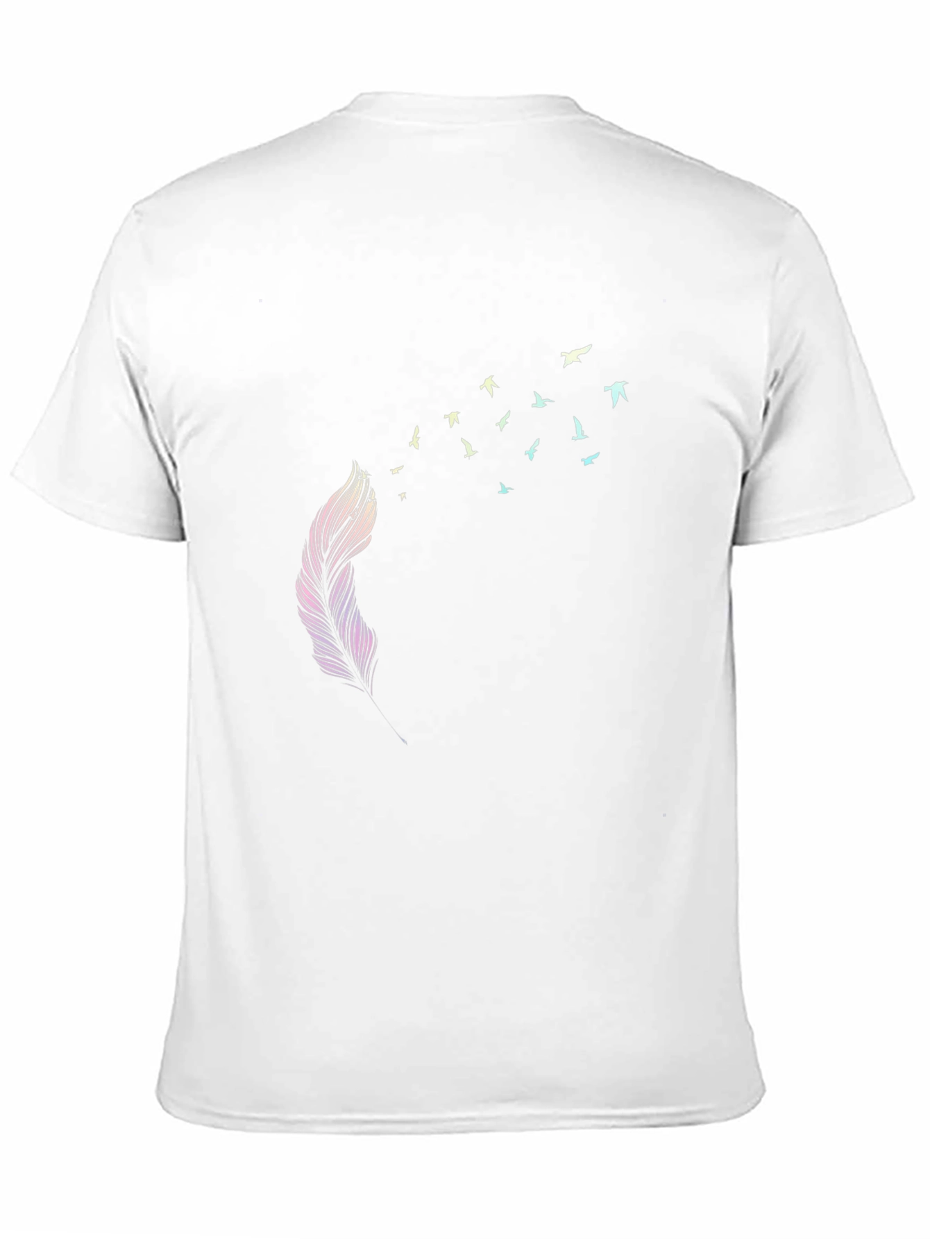 Feather to Birds Graphic Black T-Shirt