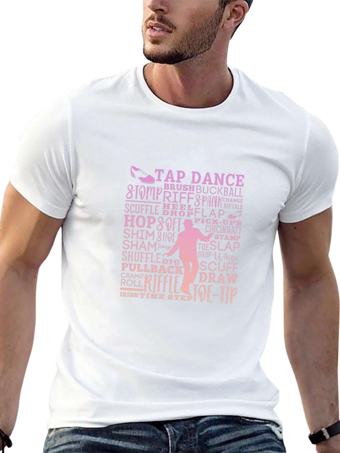 Tap Dance Terminology Black Graphic Tee Shirt