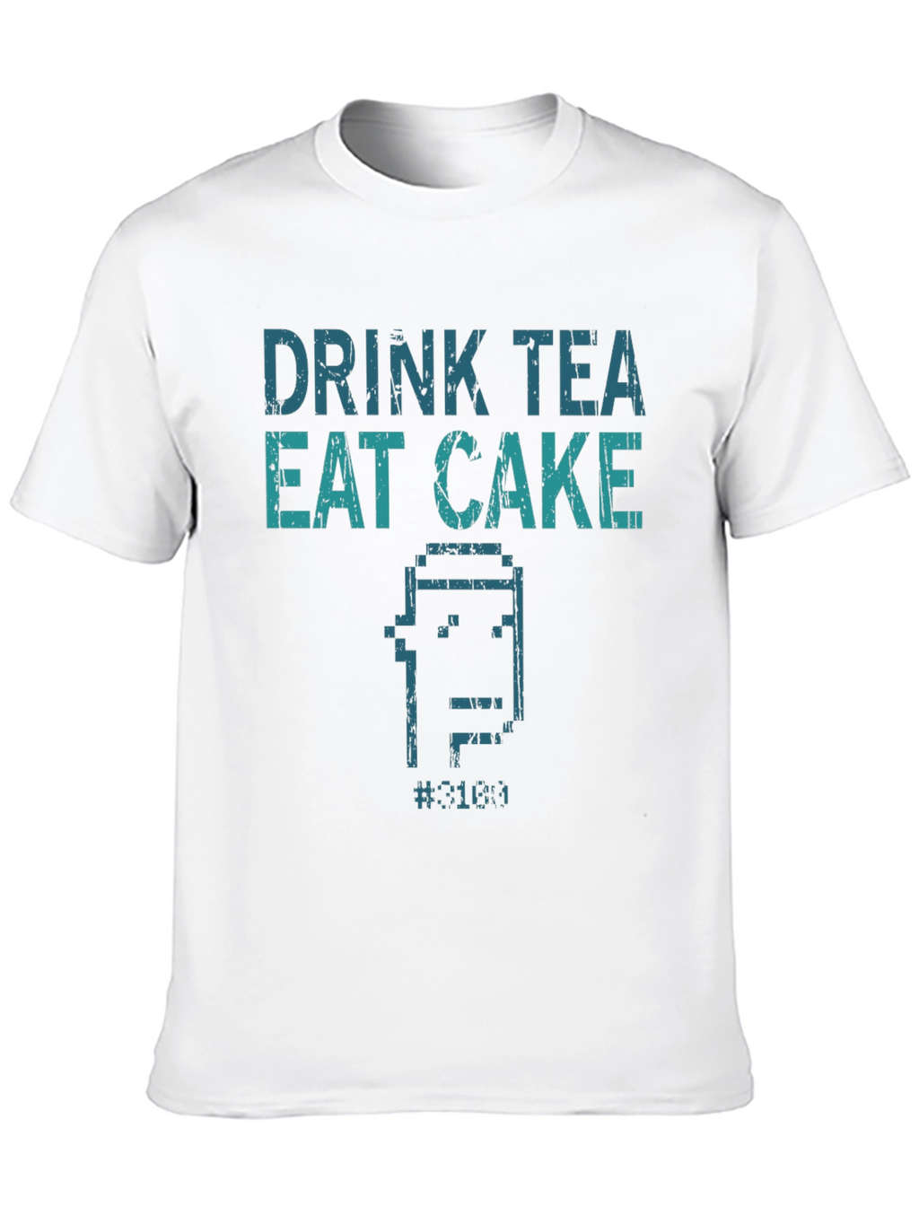 Drink Tea Eat Cake T-Shirt - Pixel Art