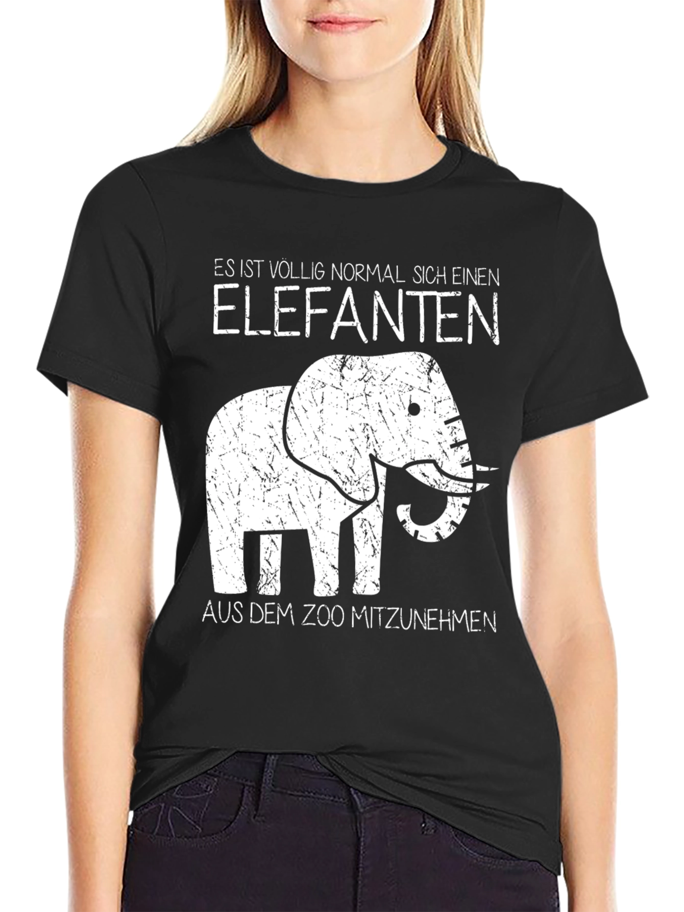 Elephant Zoo T-Shirt - German Slogan Tee