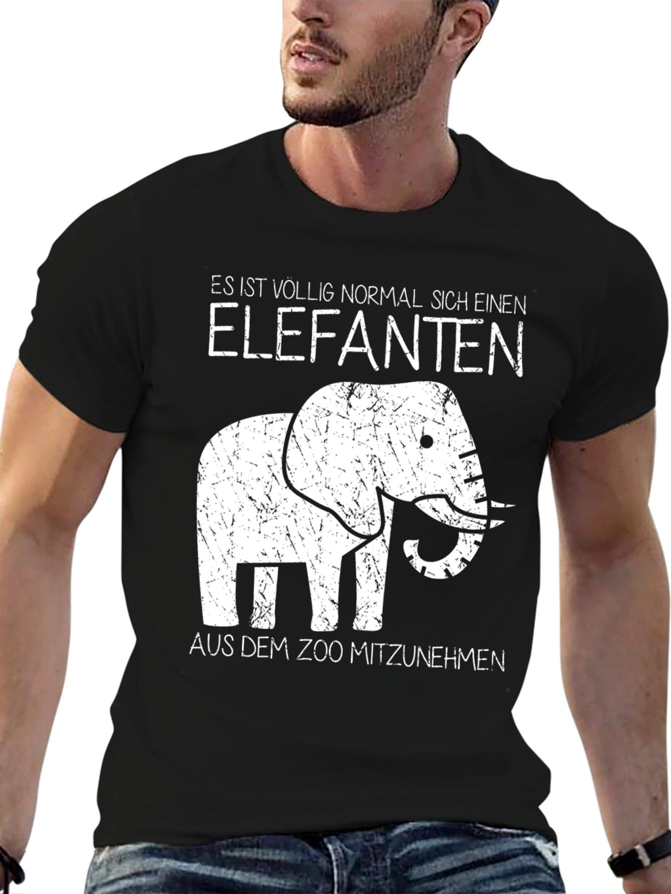 Elephant Zoo T-Shirt - German Slogan Tee