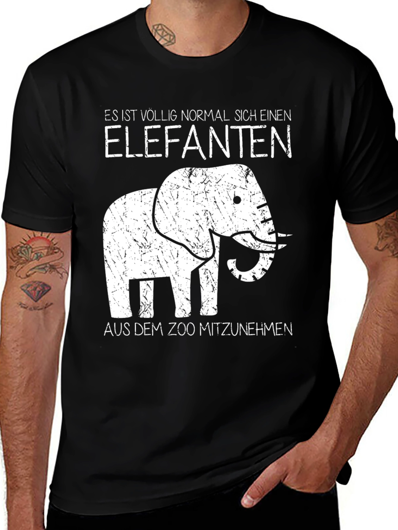 Elephant Zoo T-Shirt - German Slogan Tee