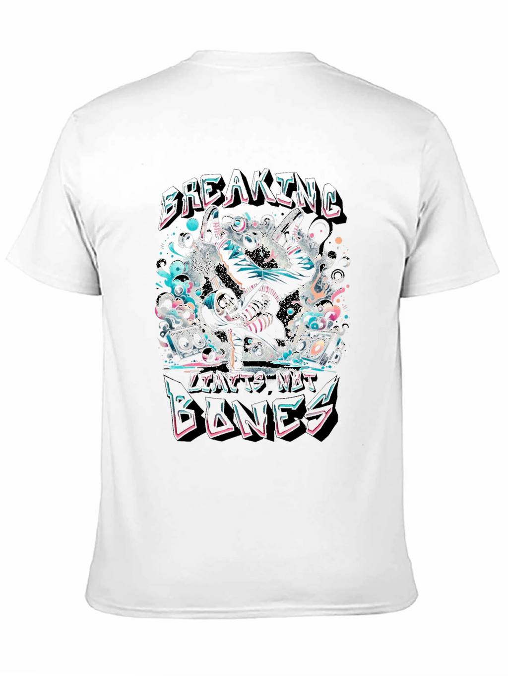 Breaking Bones Graphic Tee - Black Cotton Blend