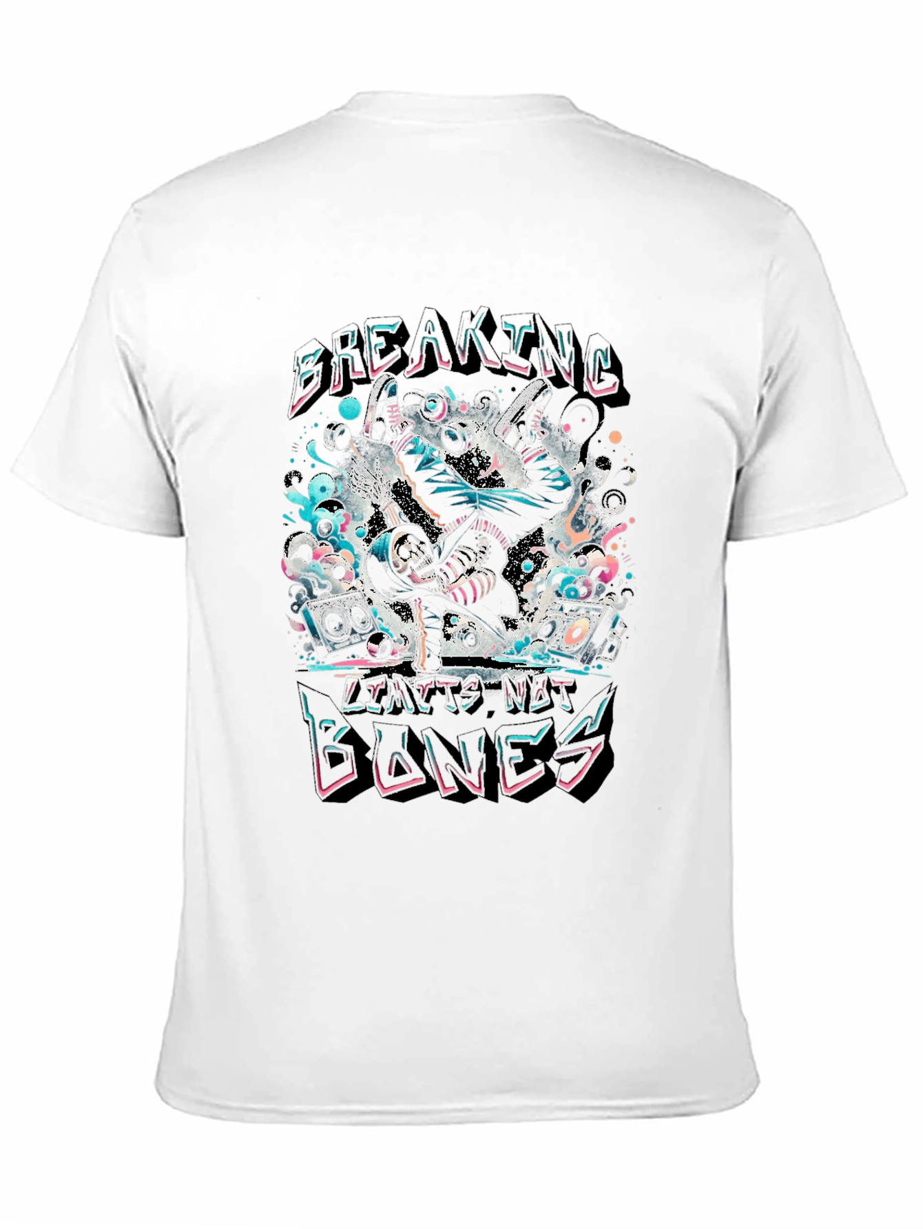 Breaking Bones Graphic Tee - Black Cotton Blend