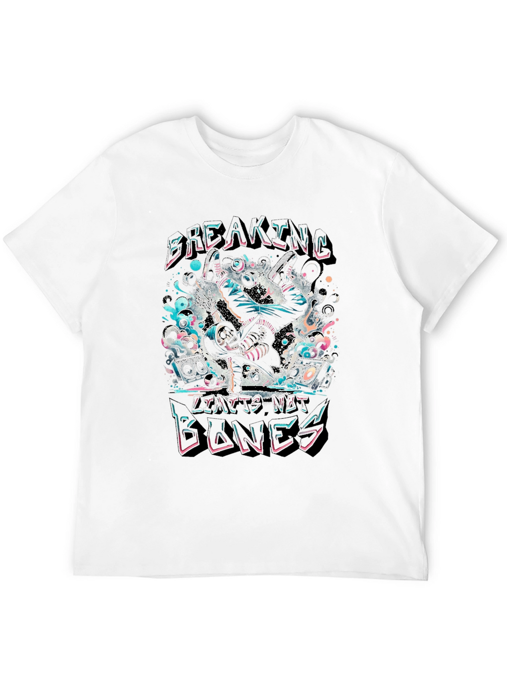 Breaking Bones Graphic Tee - Black Cotton Blend