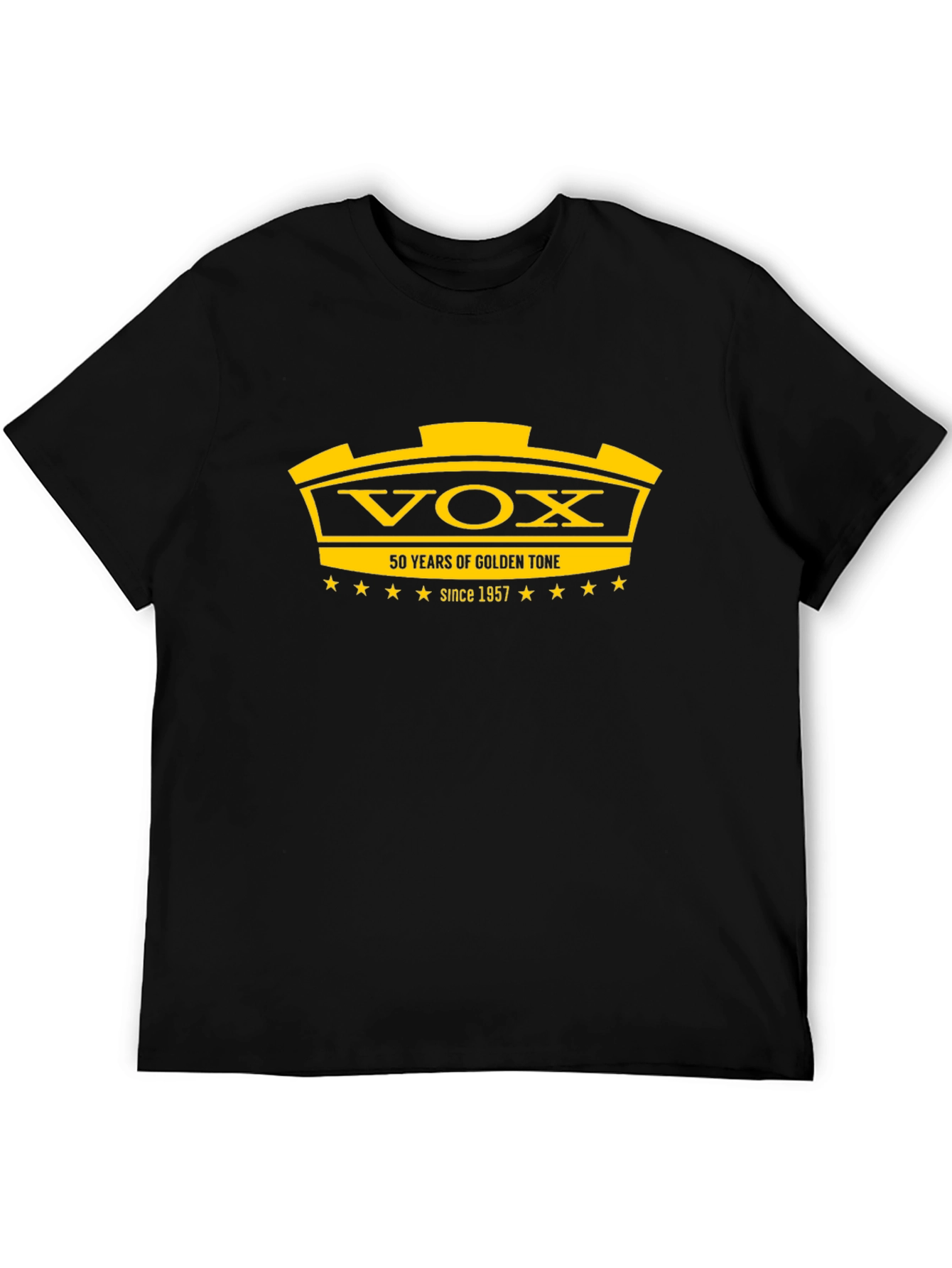 VOX 50 Years Golden Tone Black T-Shirt
