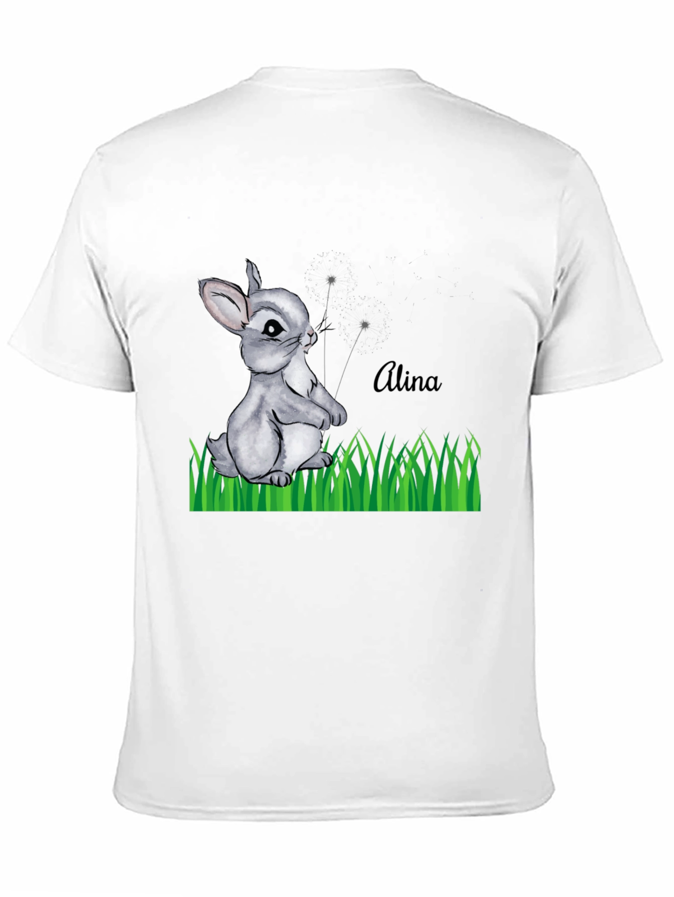 Bunny Alina Personalized Black T-Shirt