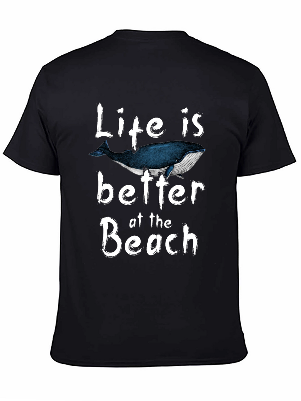 Life is Better at the Beach Whale Graphic T-Shirt