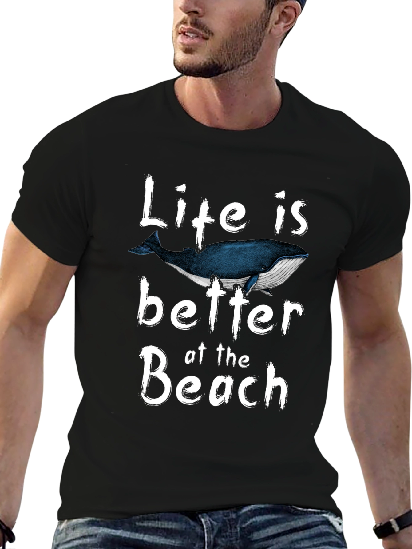 Life is Better at the Beach Whale Graphic T-Shirt