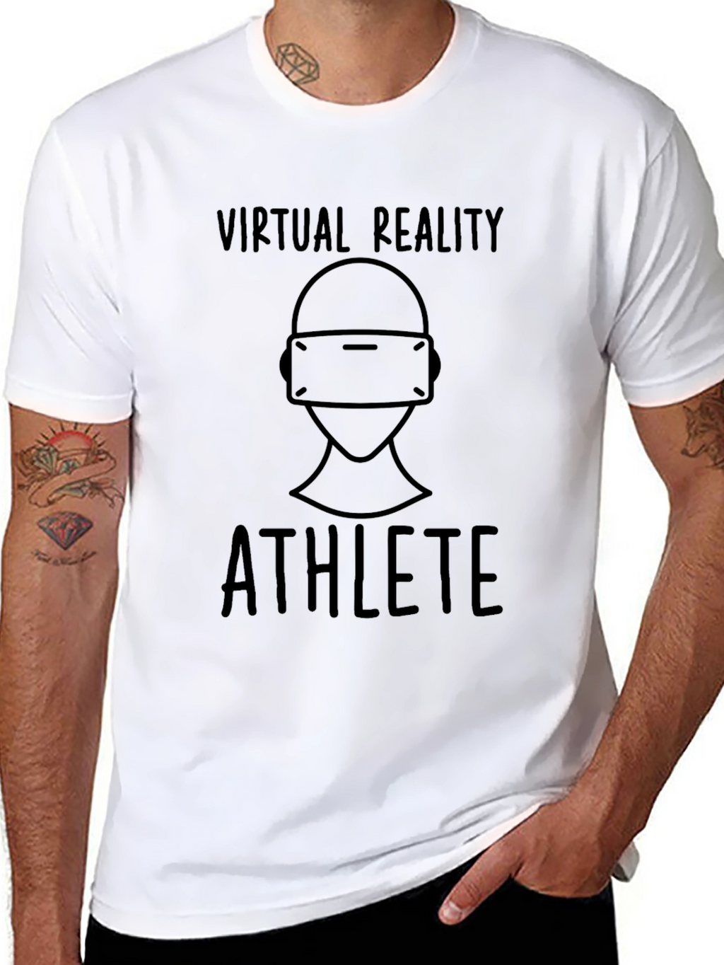 Virtual Reality Athlete Graphic Tee - Black