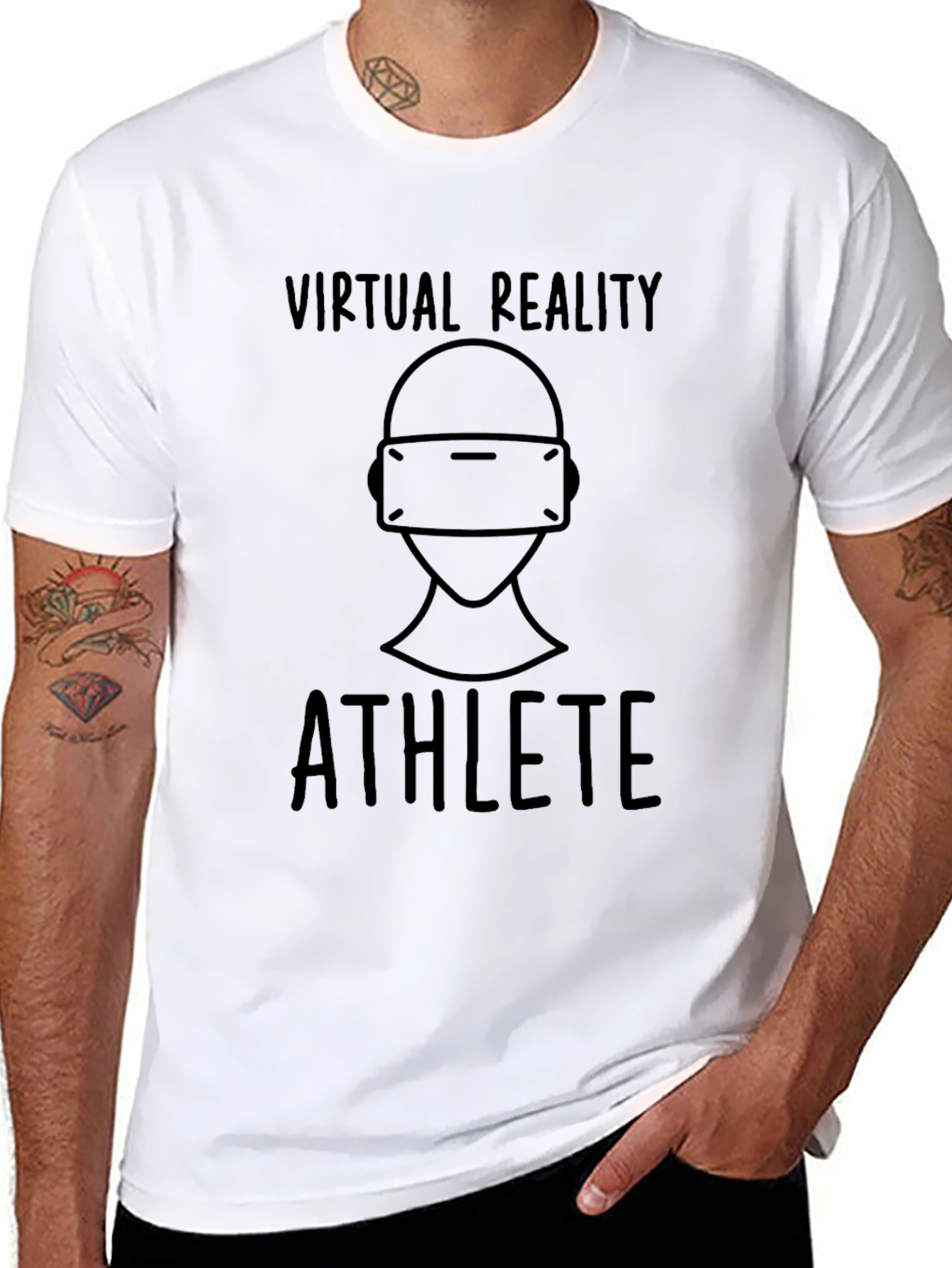 Virtual Reality Athlete Graphic Tee - Black