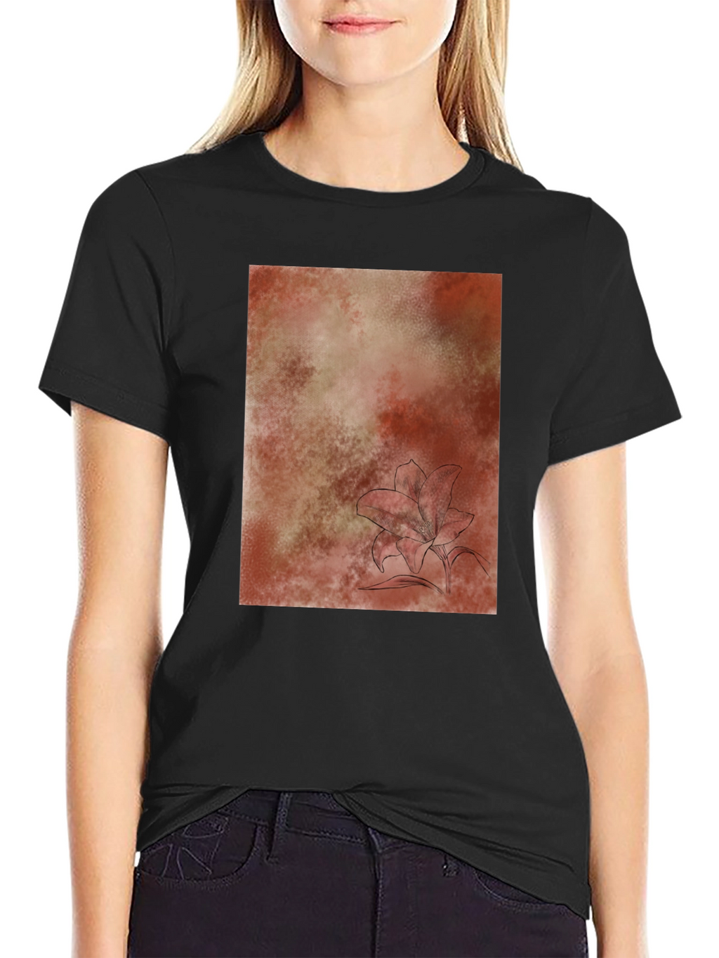 Abstract Floral T-Shirt - Casual Comfort