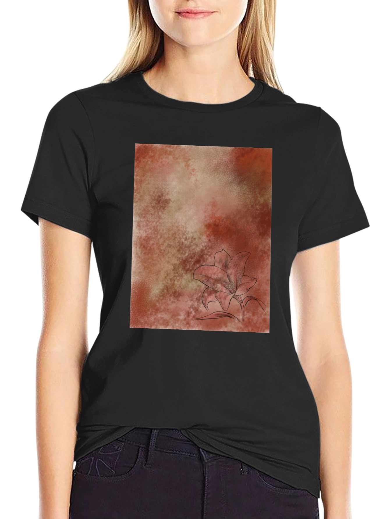 Abstract Floral T-Shirt - Casual Comfort