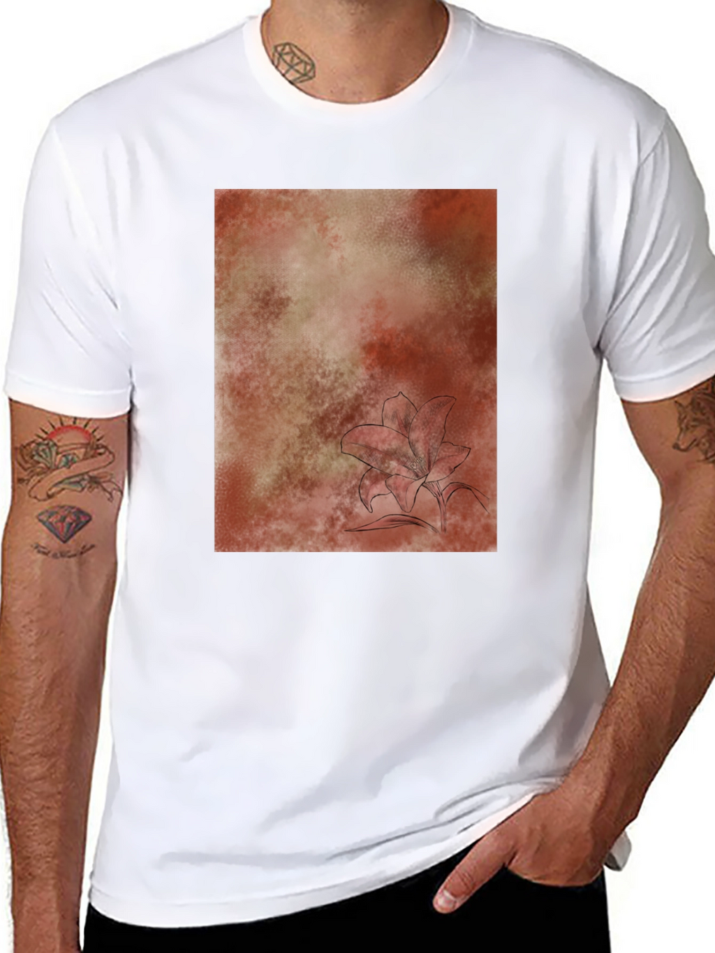 Abstract Floral T-Shirt - Casual Comfort