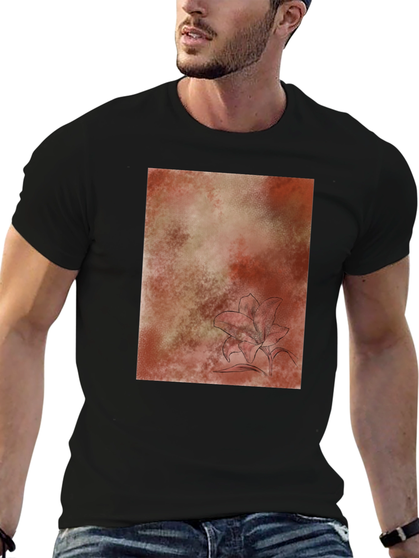 Abstract Floral T-Shirt - Casual Comfort