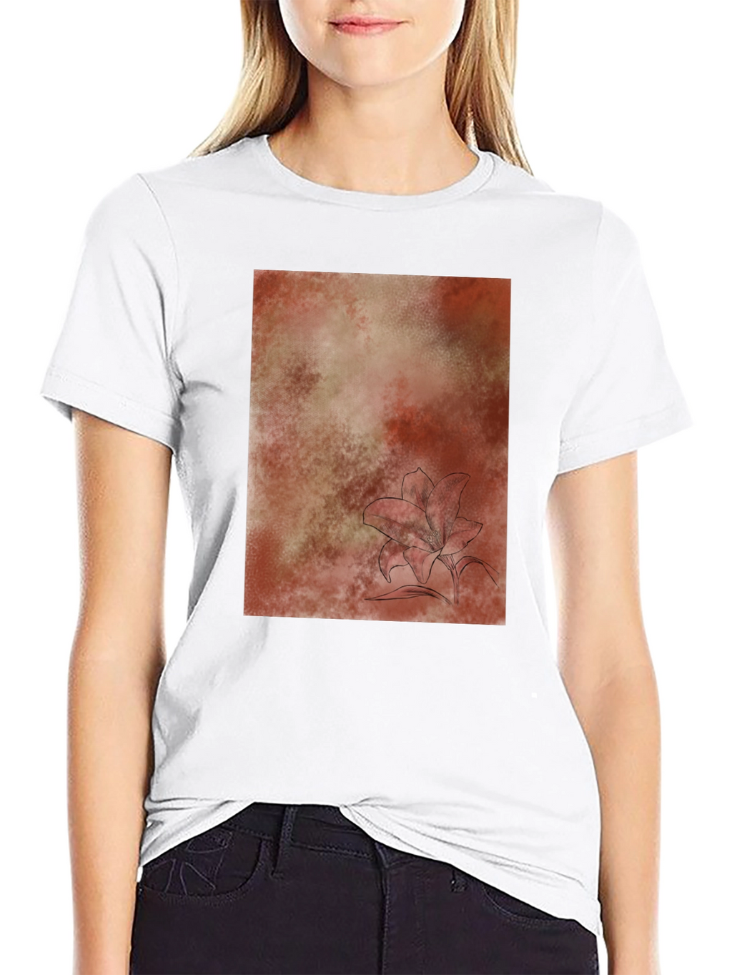 Abstract Floral T-Shirt - Casual Comfort