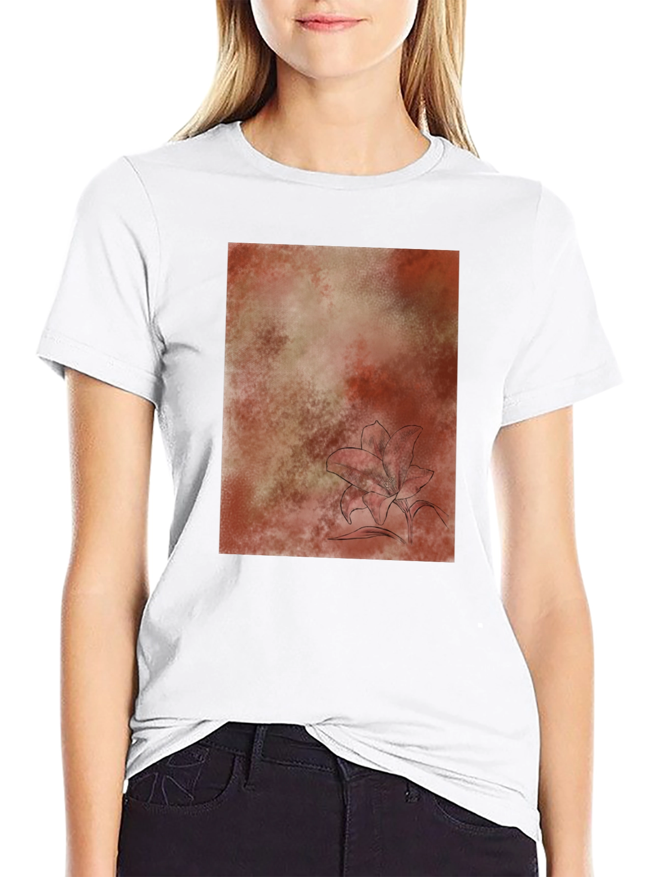 Abstract Floral T-Shirt - Casual Comfort
