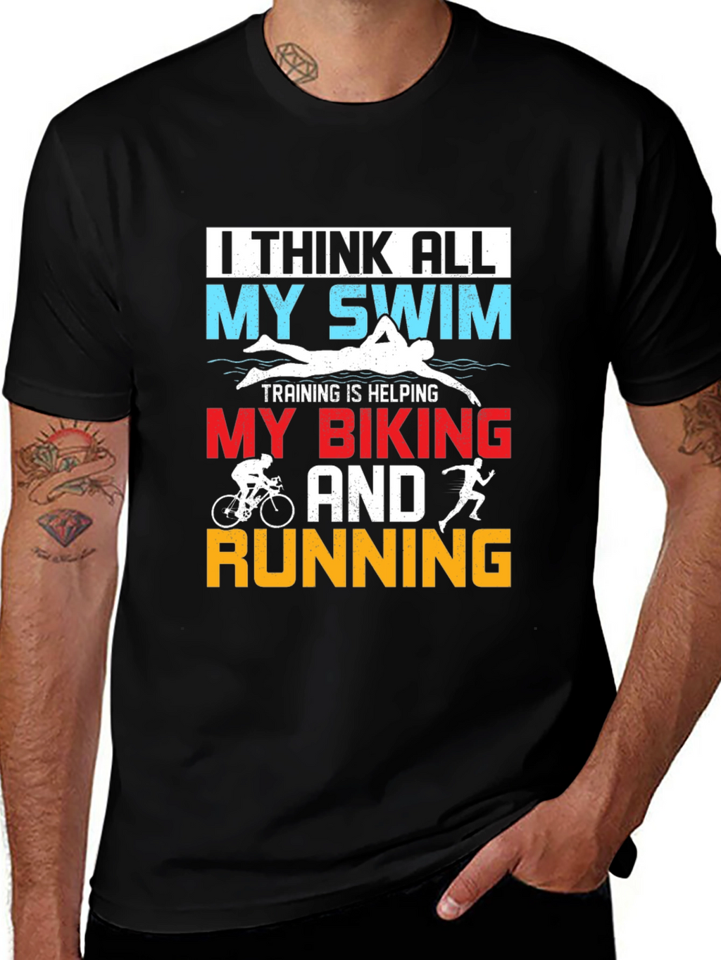 Triathlon Training Tee: Swim Bike Run