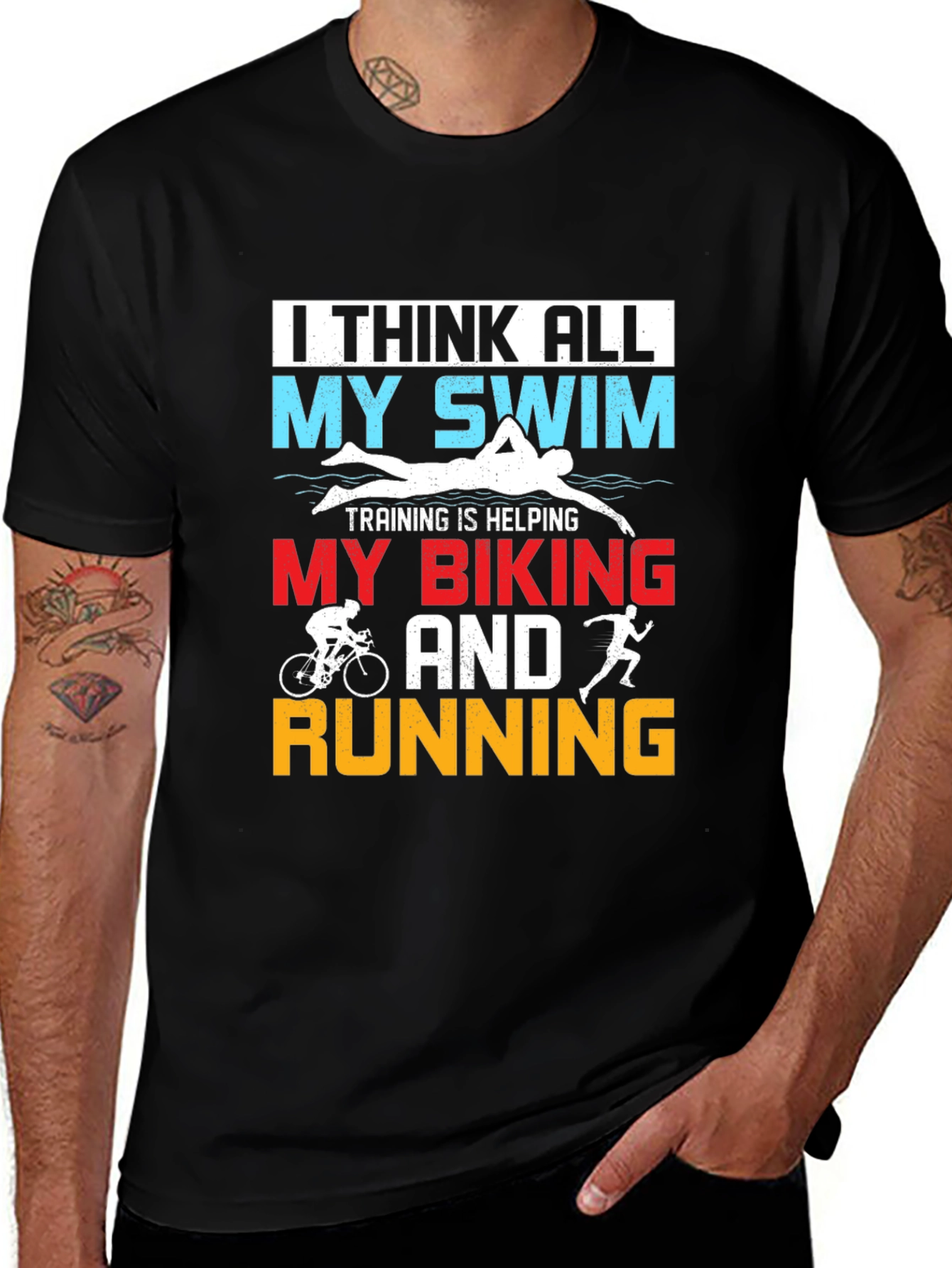 Triathlon Training Tee: Swim Bike Run