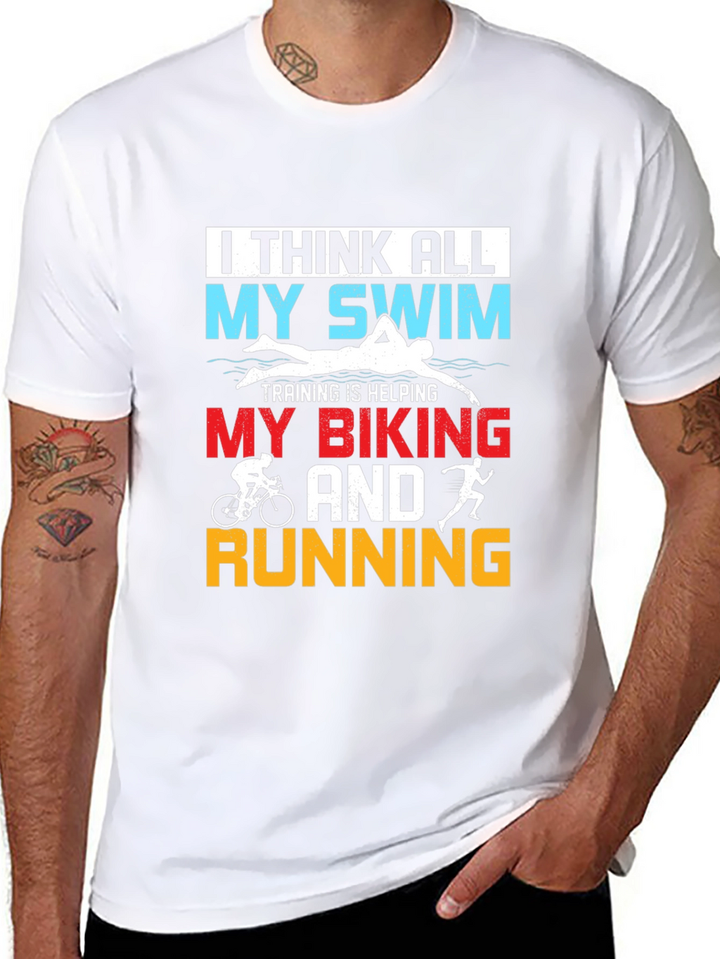 Triathlon Training Tee: Swim Bike Run