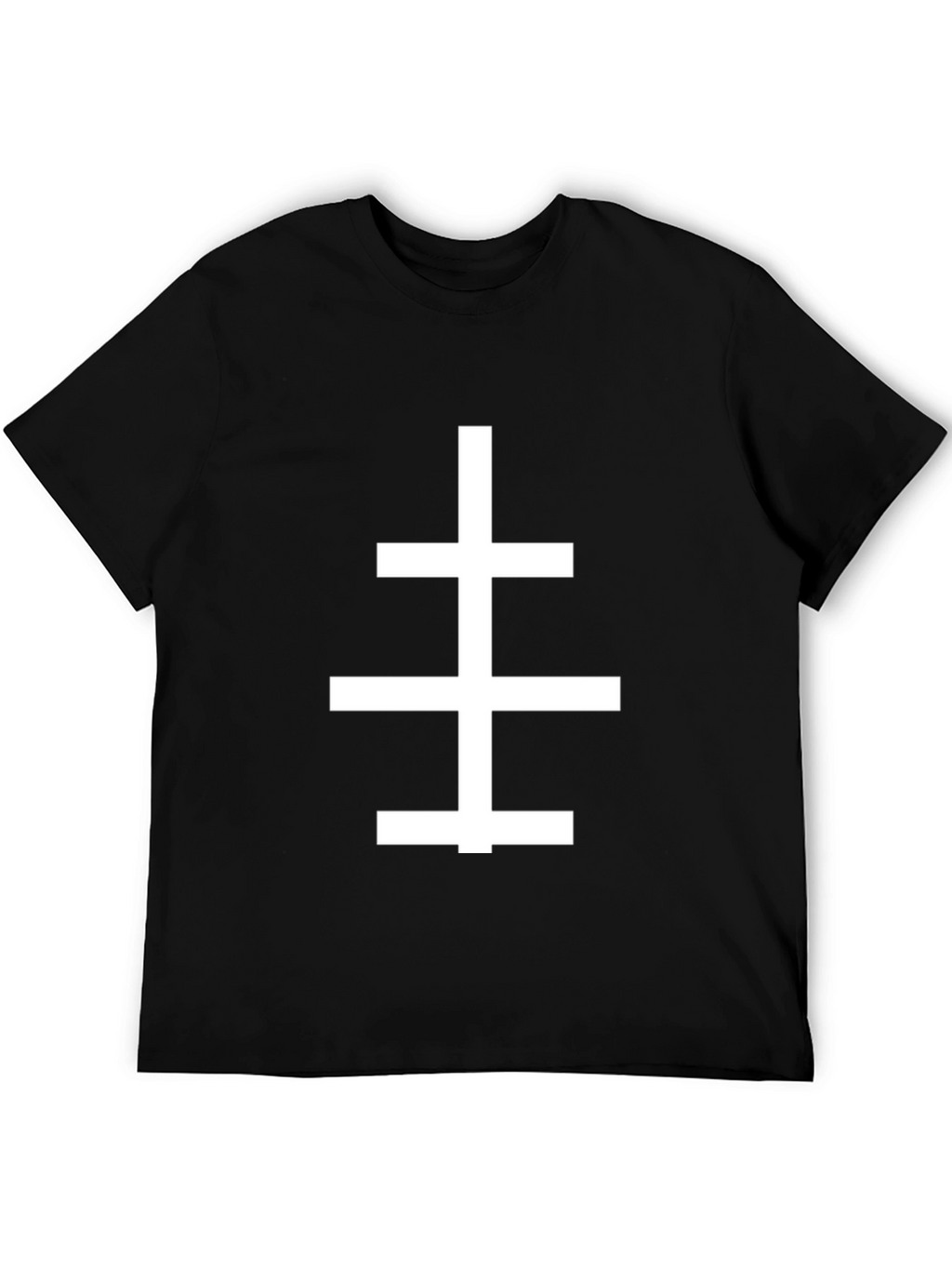 Triple Cross Graphic Black T-Shirt