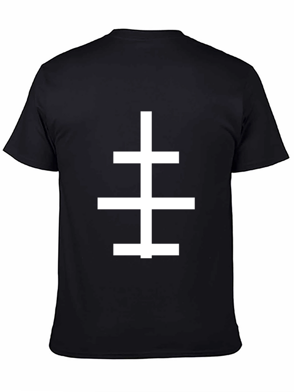 Triple Cross Graphic Black T-Shirt