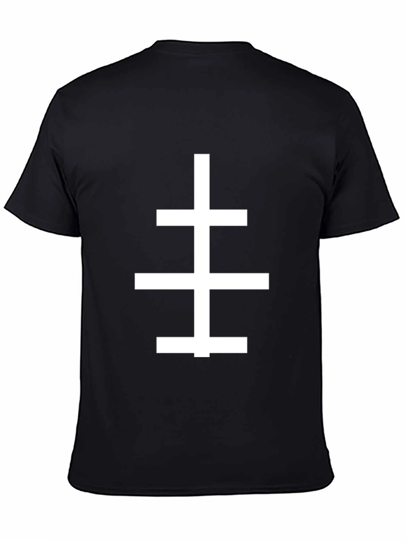 Triple Cross Graphic Black T-Shirt