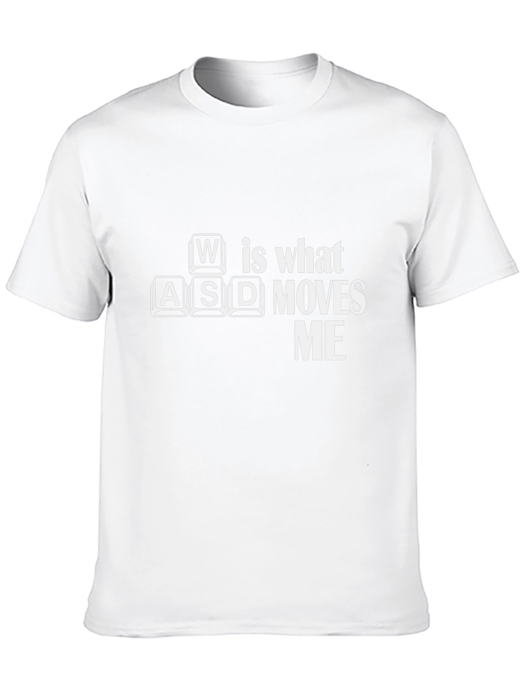 Gamer T-Shirt: WASD Moves Me - Black Cotton Tee