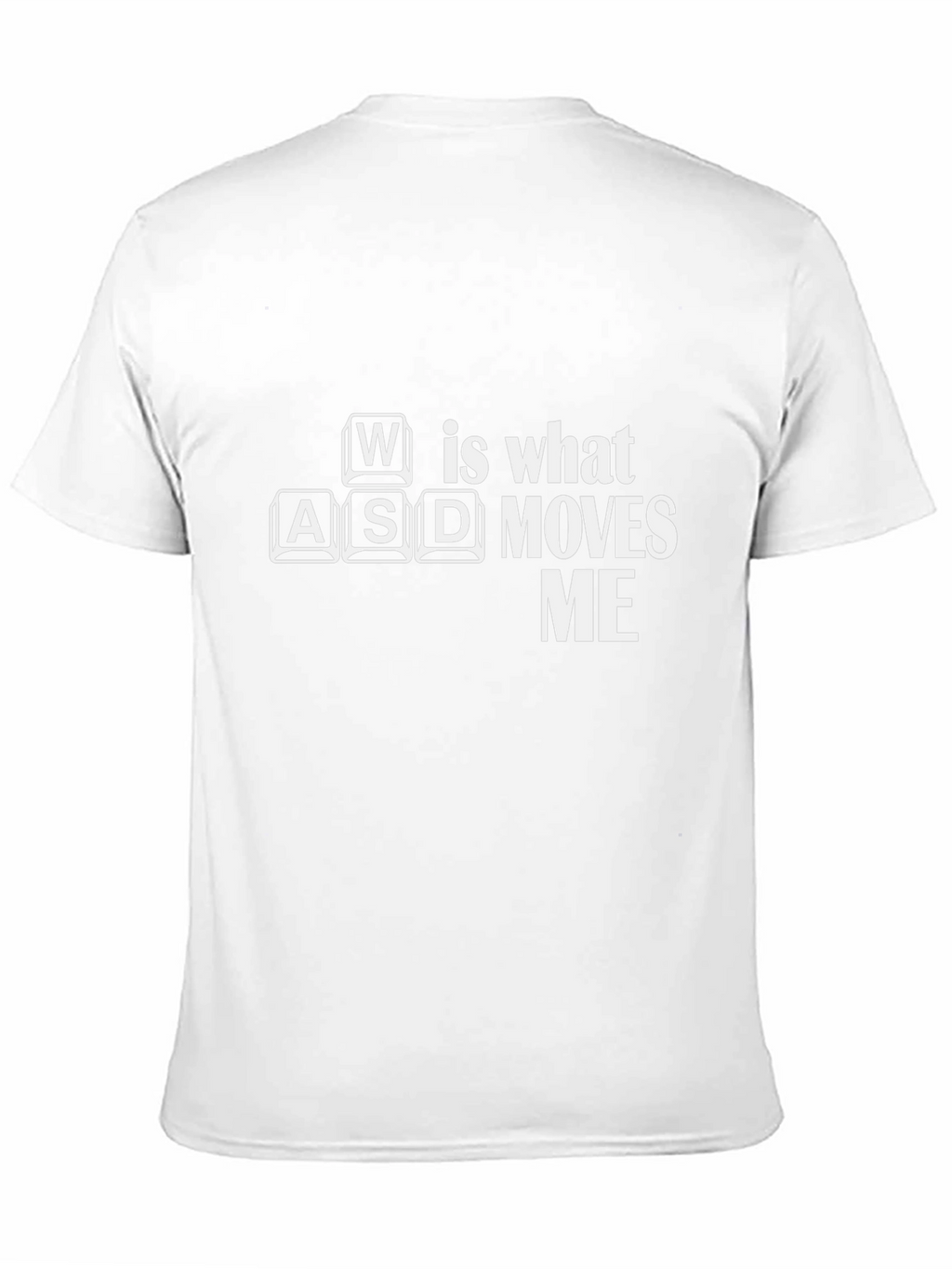 Gamer T-Shirt: WASD Moves Me - Black Cotton Tee