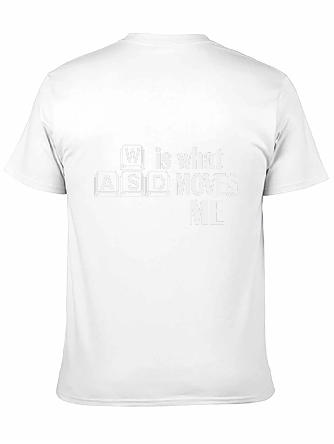 Gamer T-Shirt: WASD Moves Me - Black Cotton Tee