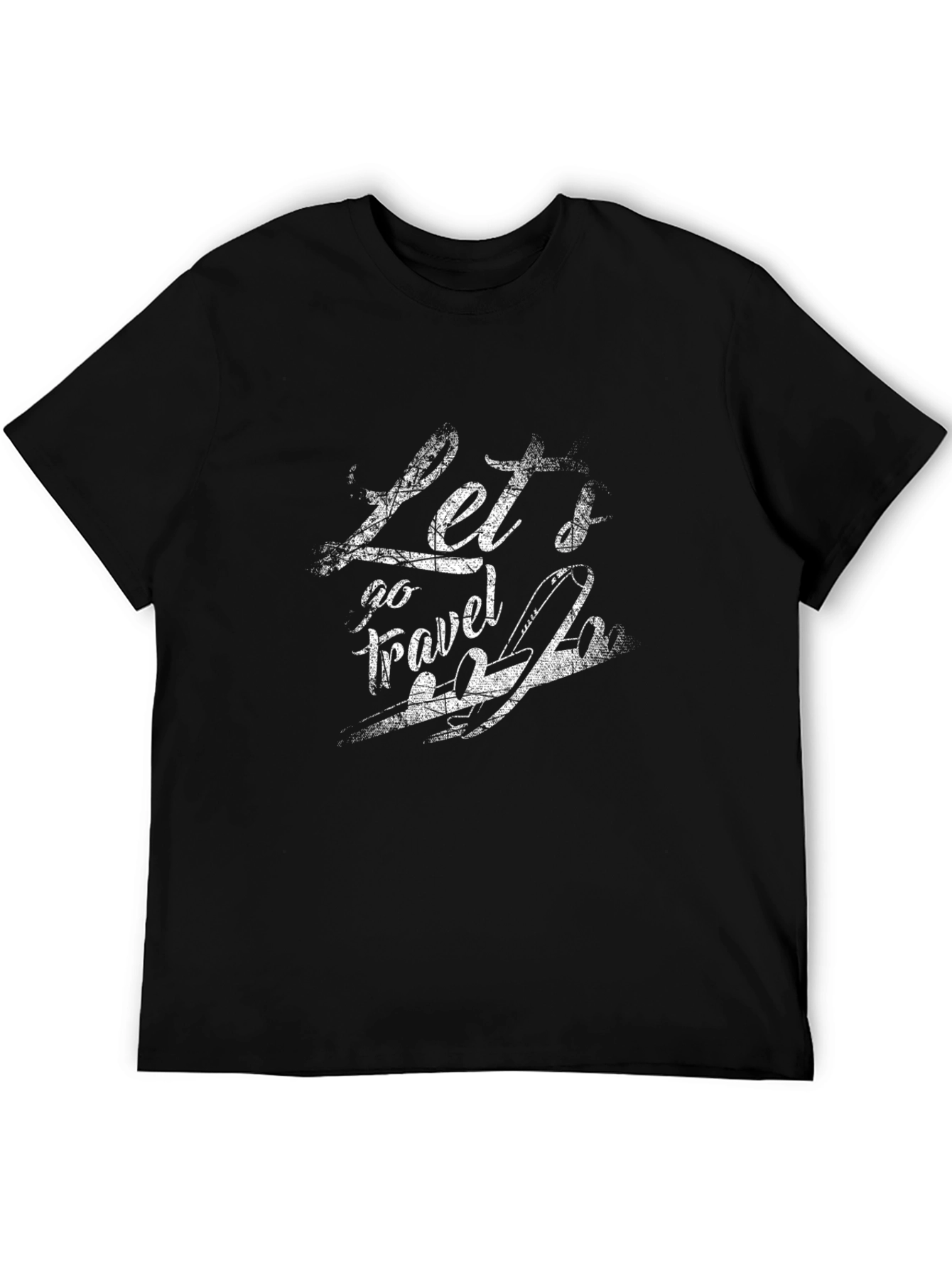 Lets Go Travel Graphic Tee - Black